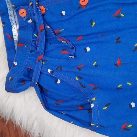 Y2K Midi Length Ditzy Abstract Button Front Flare Skirt - Picture 4 of 5